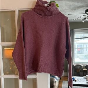 Madewell Women's Mauve Turtleneck Sweater